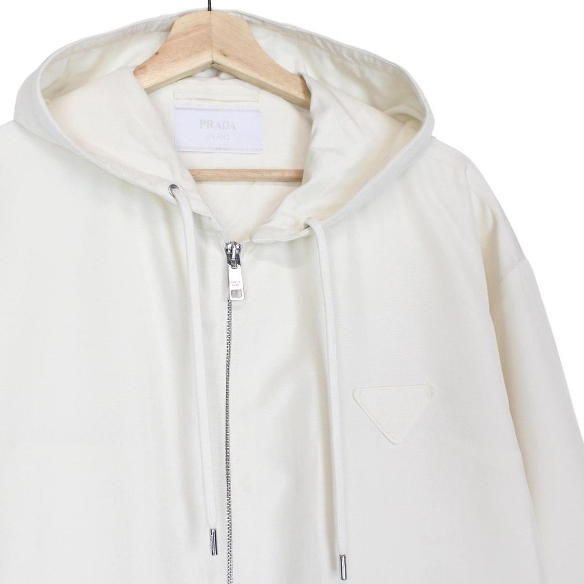 Prada Triangle Logo Silk Jacket Small
