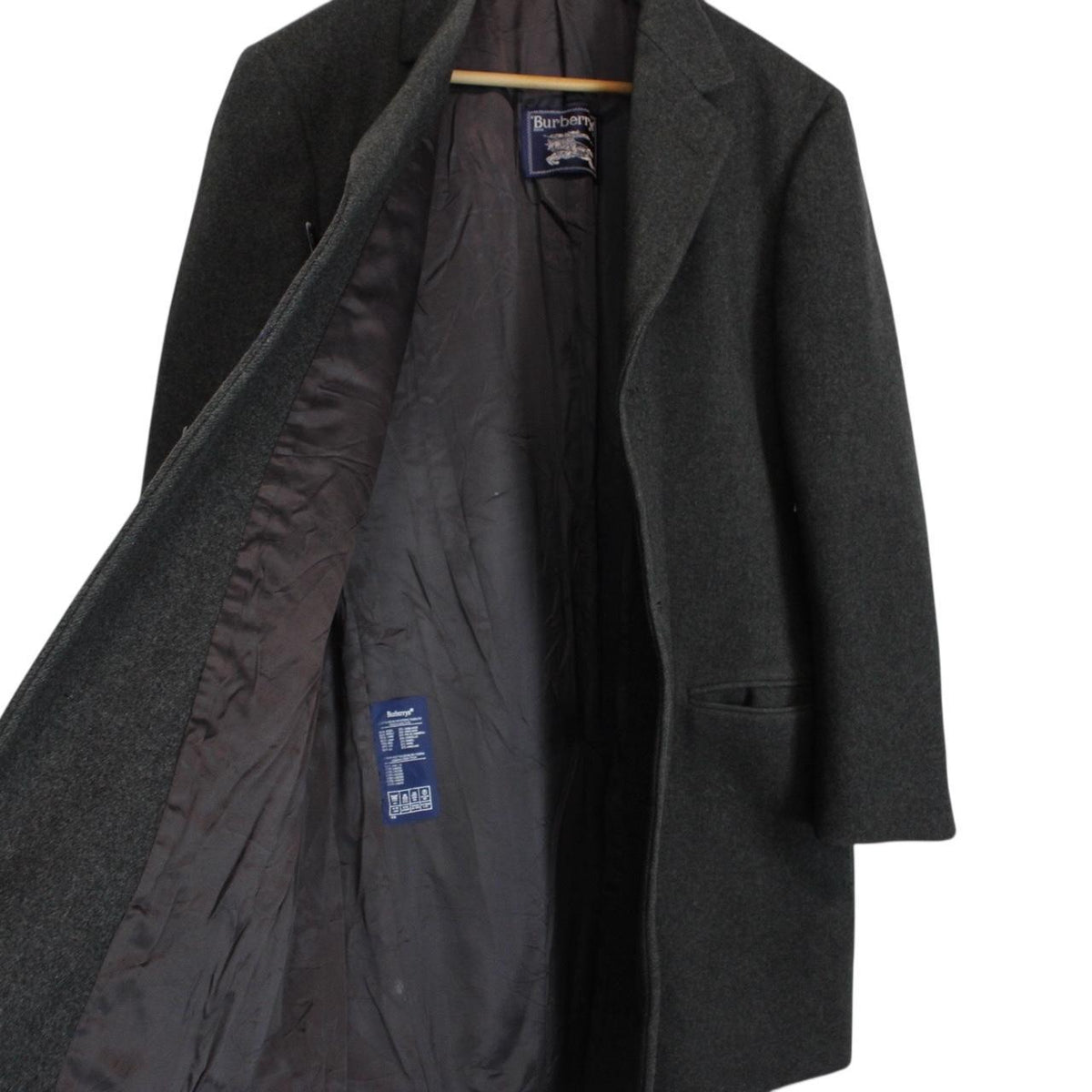 Vintage Burberry Wool/Camelhair Overcoat Large