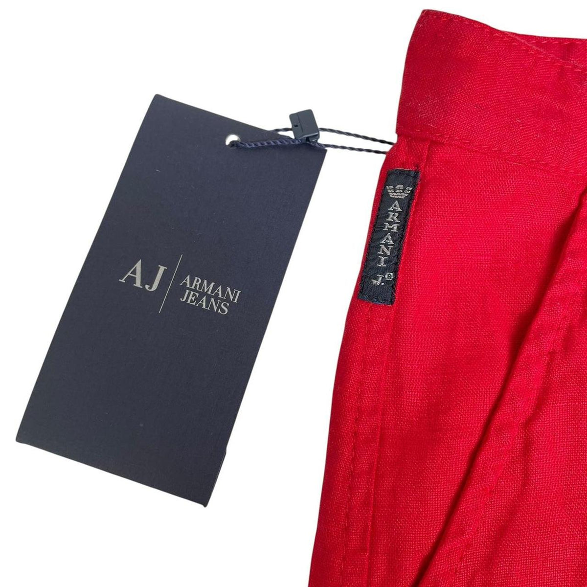 Armani Jeans Wide Leg Linen Trousers Medium