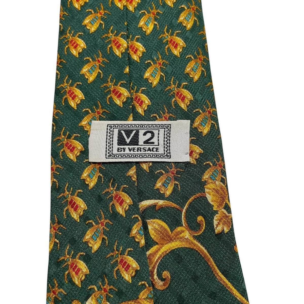Vintage Versace V2 Baroque Print Silk Tie