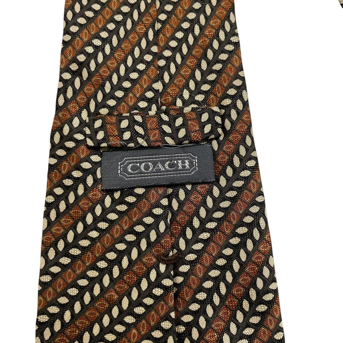 Vintage Coach Floral Print Silk Tie