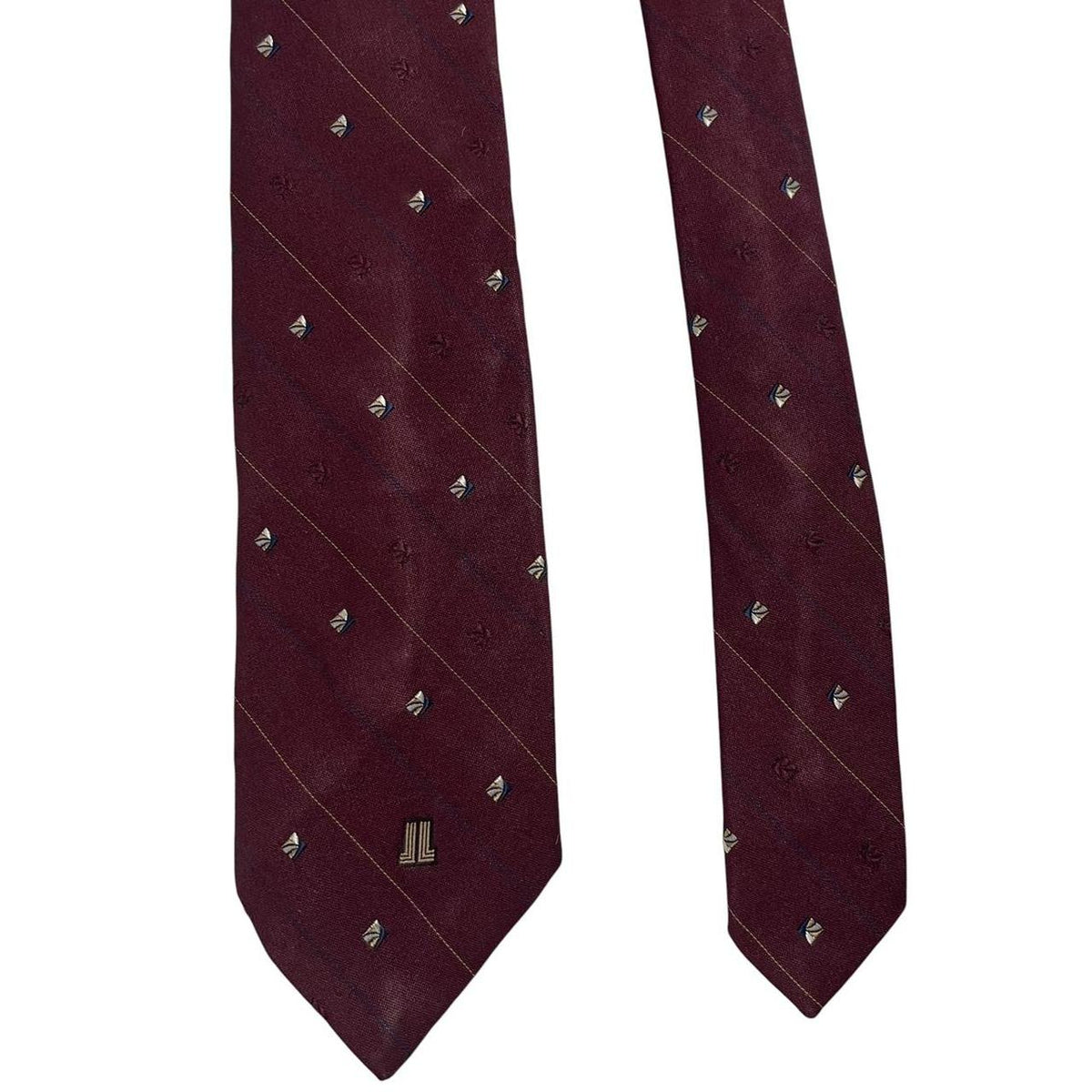 Lanvin Logo Print Silk Tie