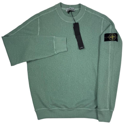 Stone Island Garment Dyed Cotton Sweatshirt