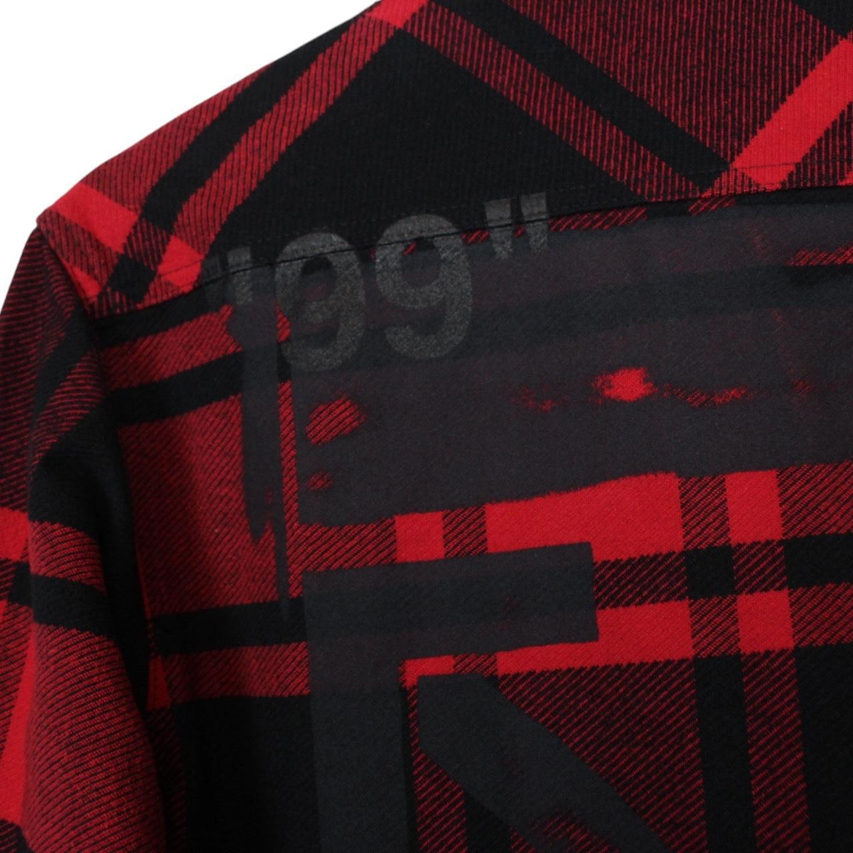 Off White Stencil Flannel Shirt Small