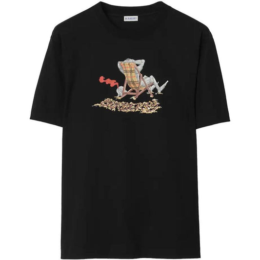 Burberry Beach Knight Print T-Shirt Medium