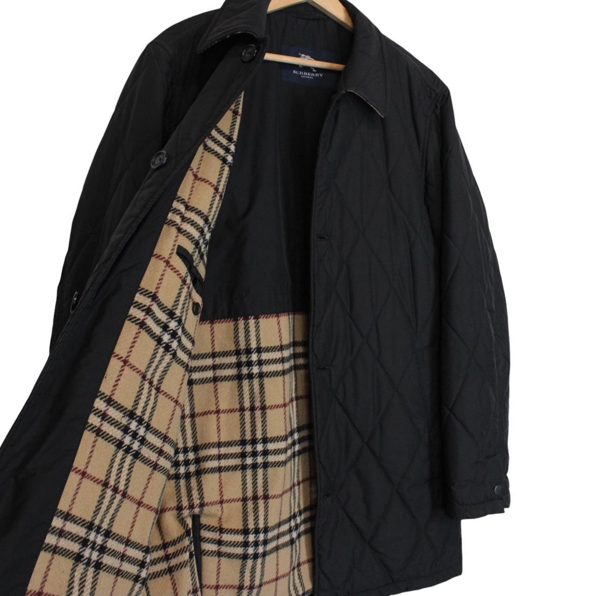 Burberry London Diamond Quilted Coat Medium