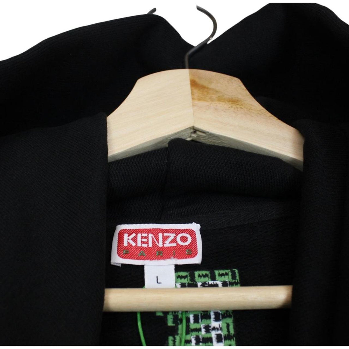 Kenzo Paris Digital Tiger Design Hoodie Large