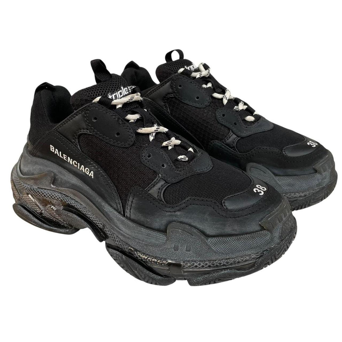 Balenciaga Triple S Pre-Distressed Trainers UK 5