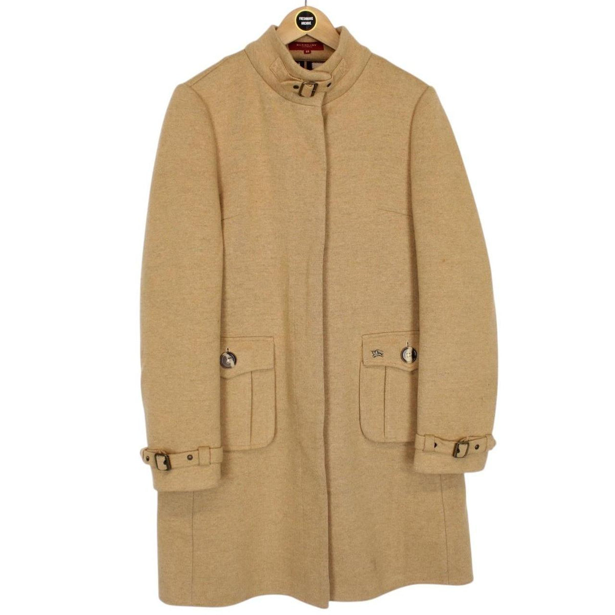 Vintage Burberry London Wool Coat Large