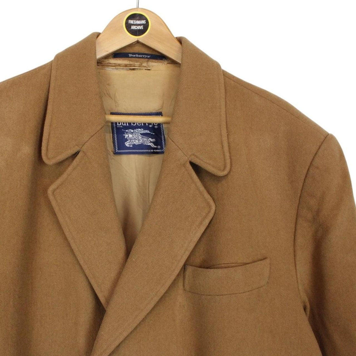 Vintage 80s Burberry Wool Overcoat Large