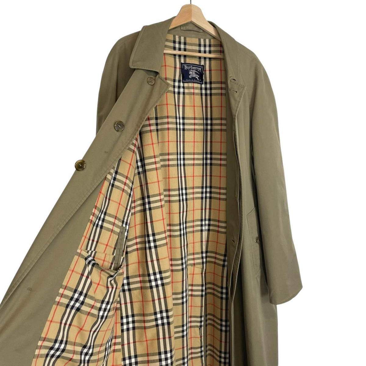 Vintage 90s Burberry Trench Coat XL