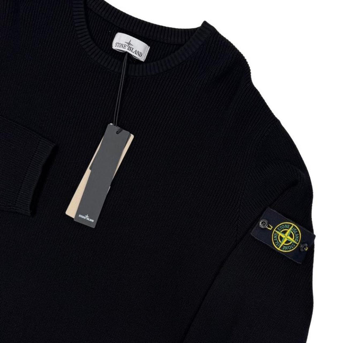 Stone Island Ribbed Organic Cotton Knit Jumper