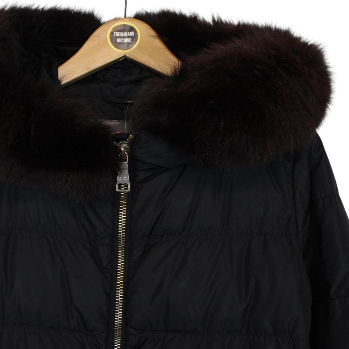 Prada Fur Hood Down Jacket Small