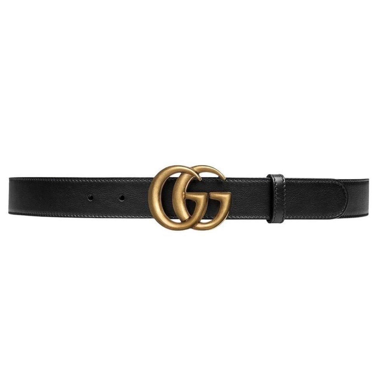 Gucci Marmont Wide Leather Belt with GG Buckle