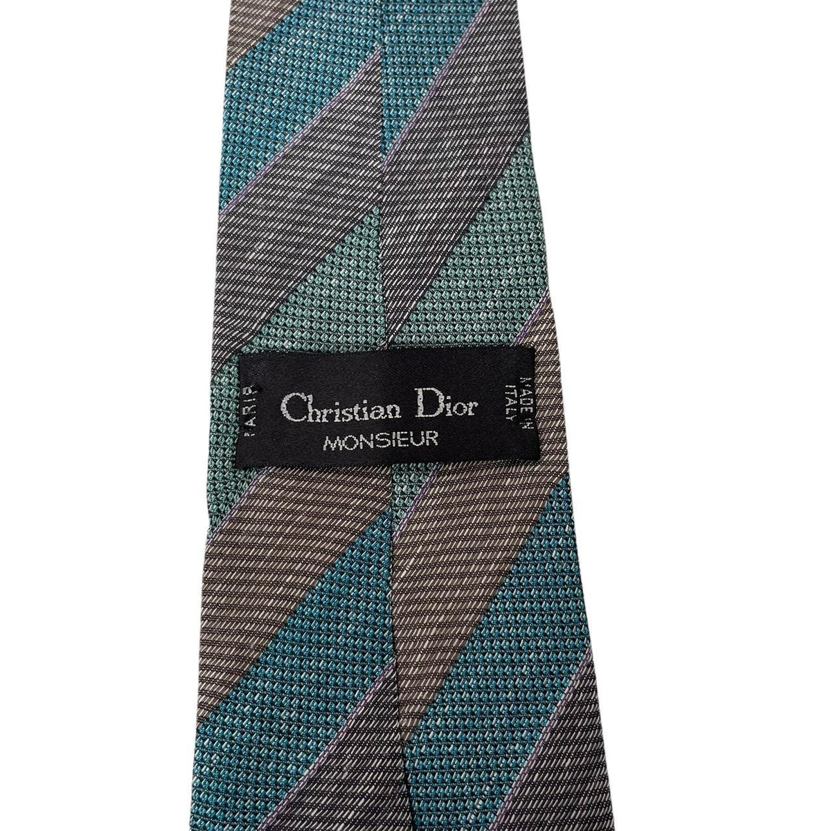 Vintage Christian Dior Striped Linen/Silk Tie