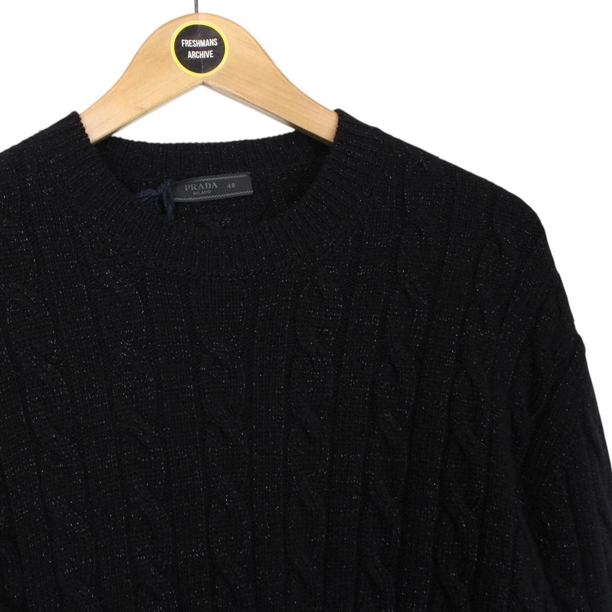 Prada Cashmere Wool Blend Cable Knit Jumper Medium
