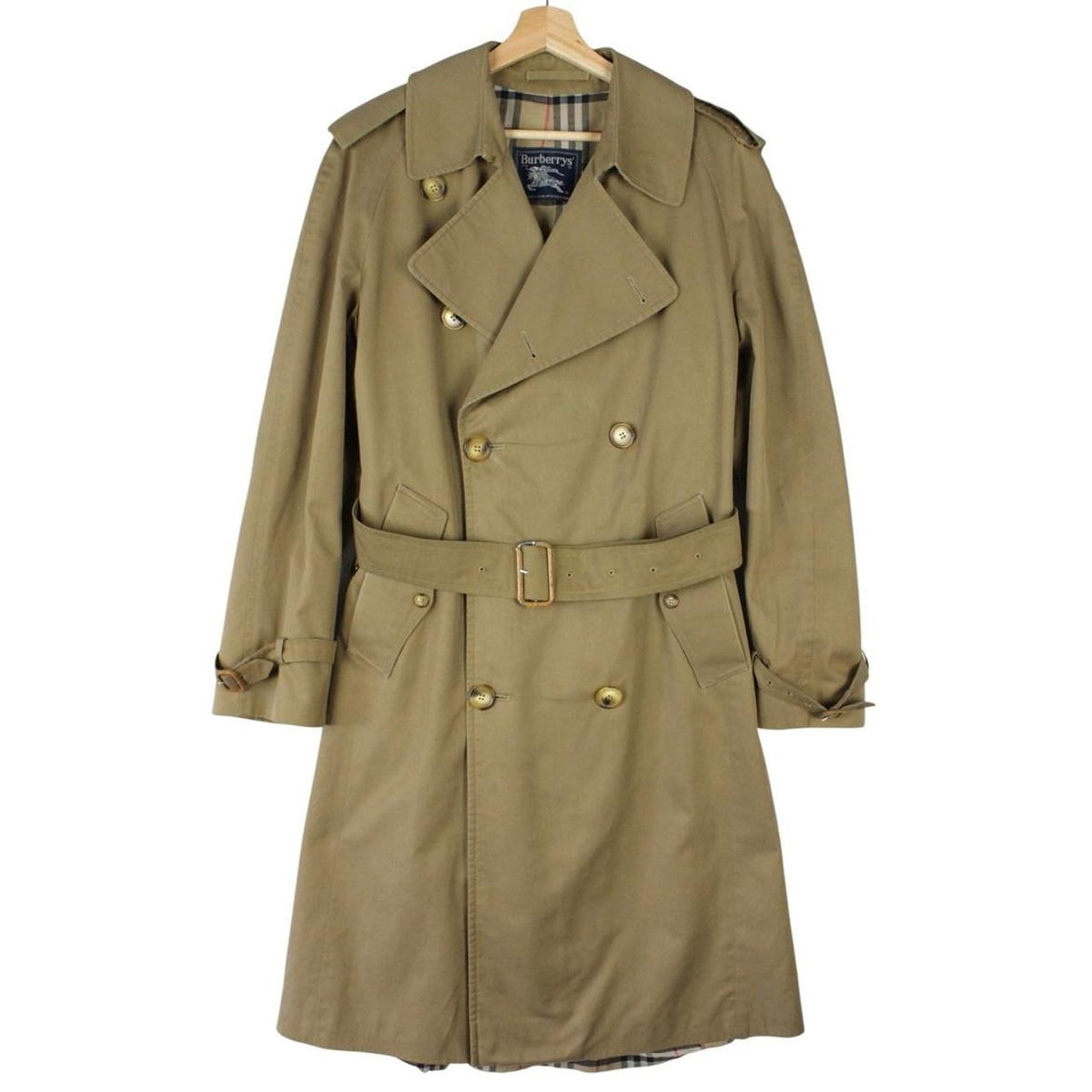 Vintage 90s Burberry Belted Trench Coat Medium