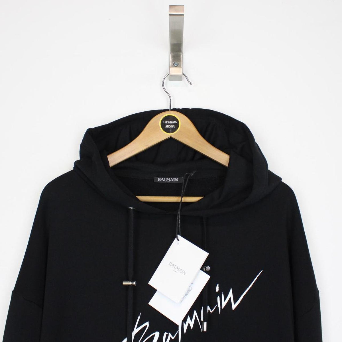 Balmain Paris Signature Logo Hoodie Large