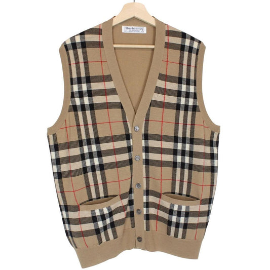Vintage Burberry Merino Wool Sweater Vest Large