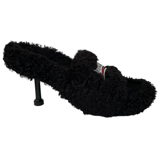 Balenciaga Furry High Heels Slides UK 5