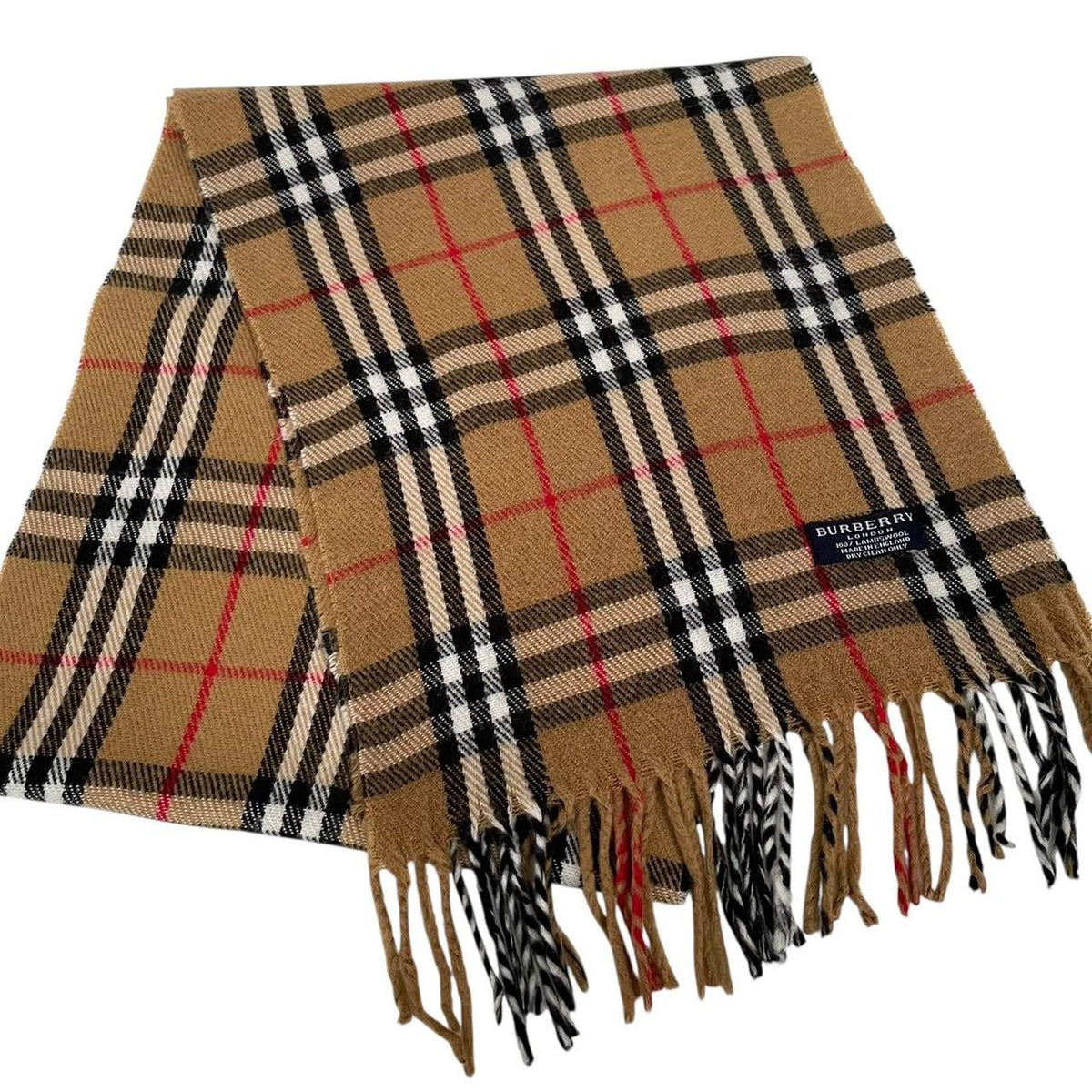 Vintage 90s Burberry Lambswool Scarf