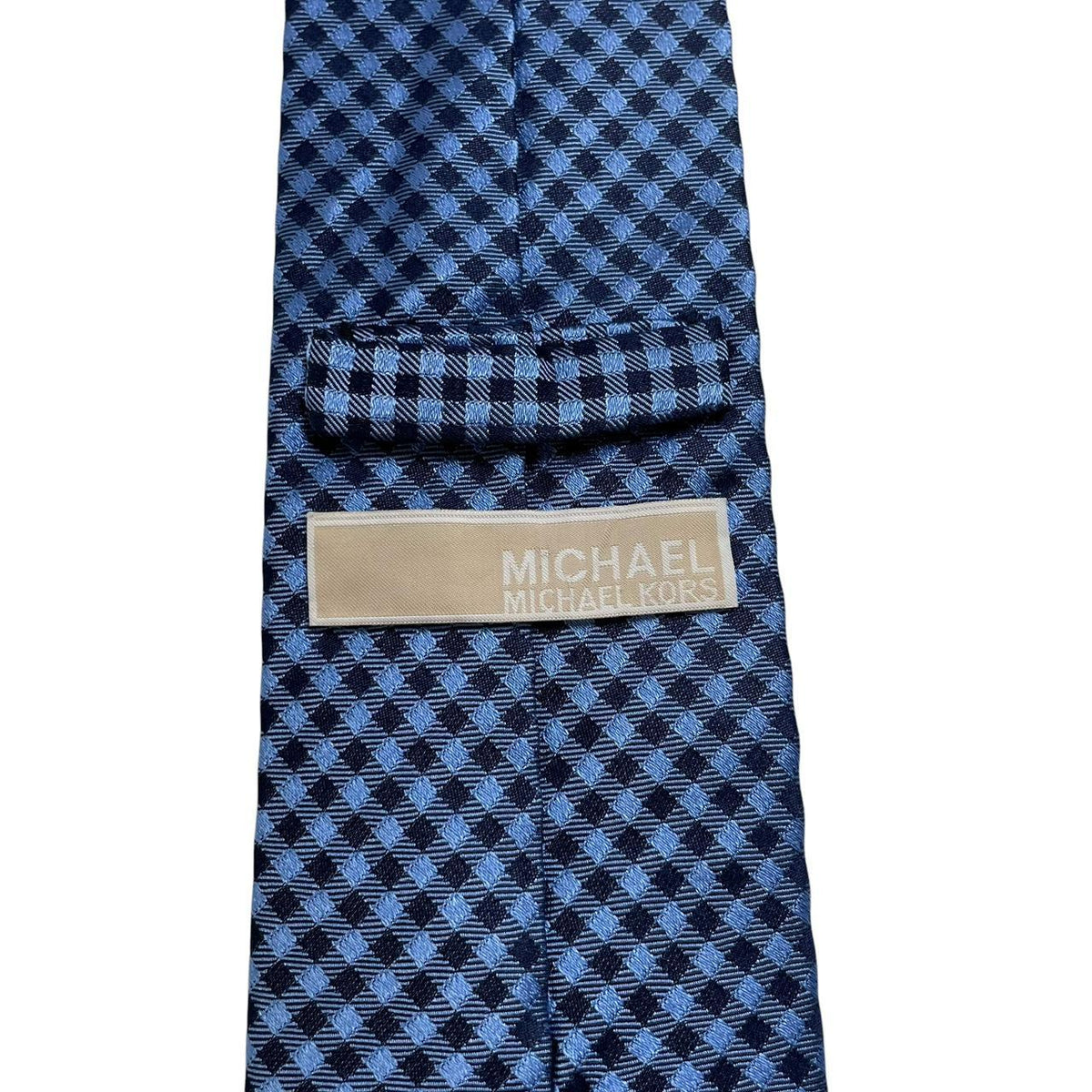 Michael Kors Check Pattern Silk Tie