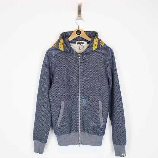 Bape Blue WGM Shark Hoodie Small