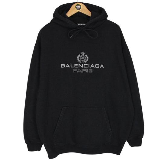 Balenciaga Logo Print Hoodie Small