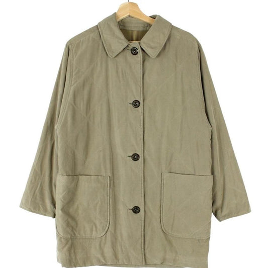Vintage 90s Burberry Wool Lined Quilted Coat Large