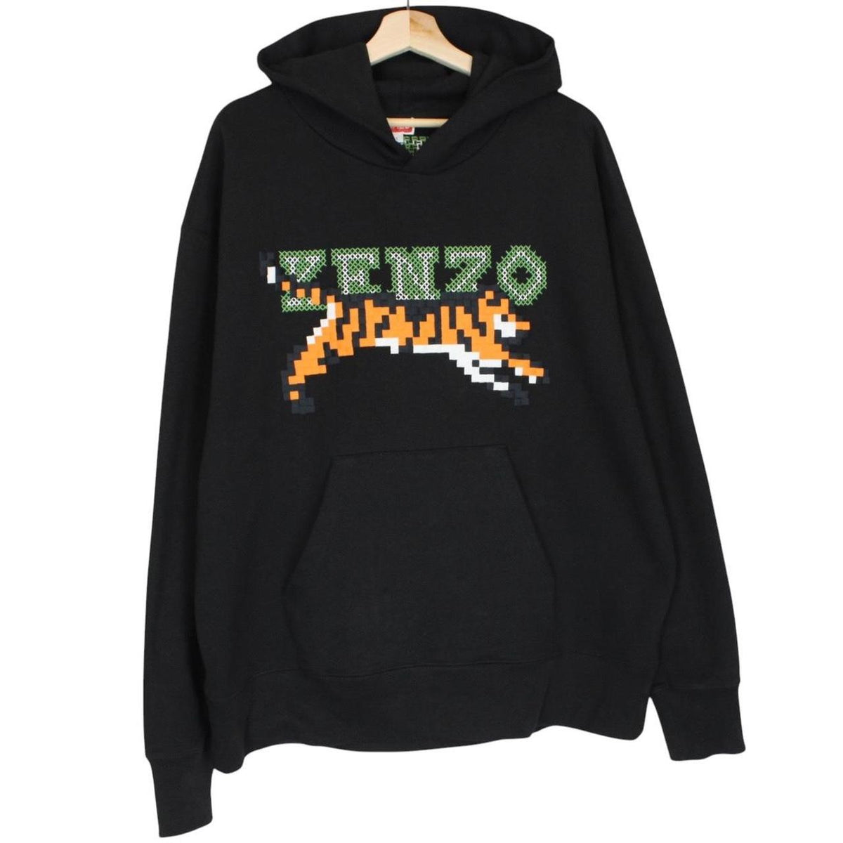Kenzo Paris Digital Tiger Design Hoodie Large