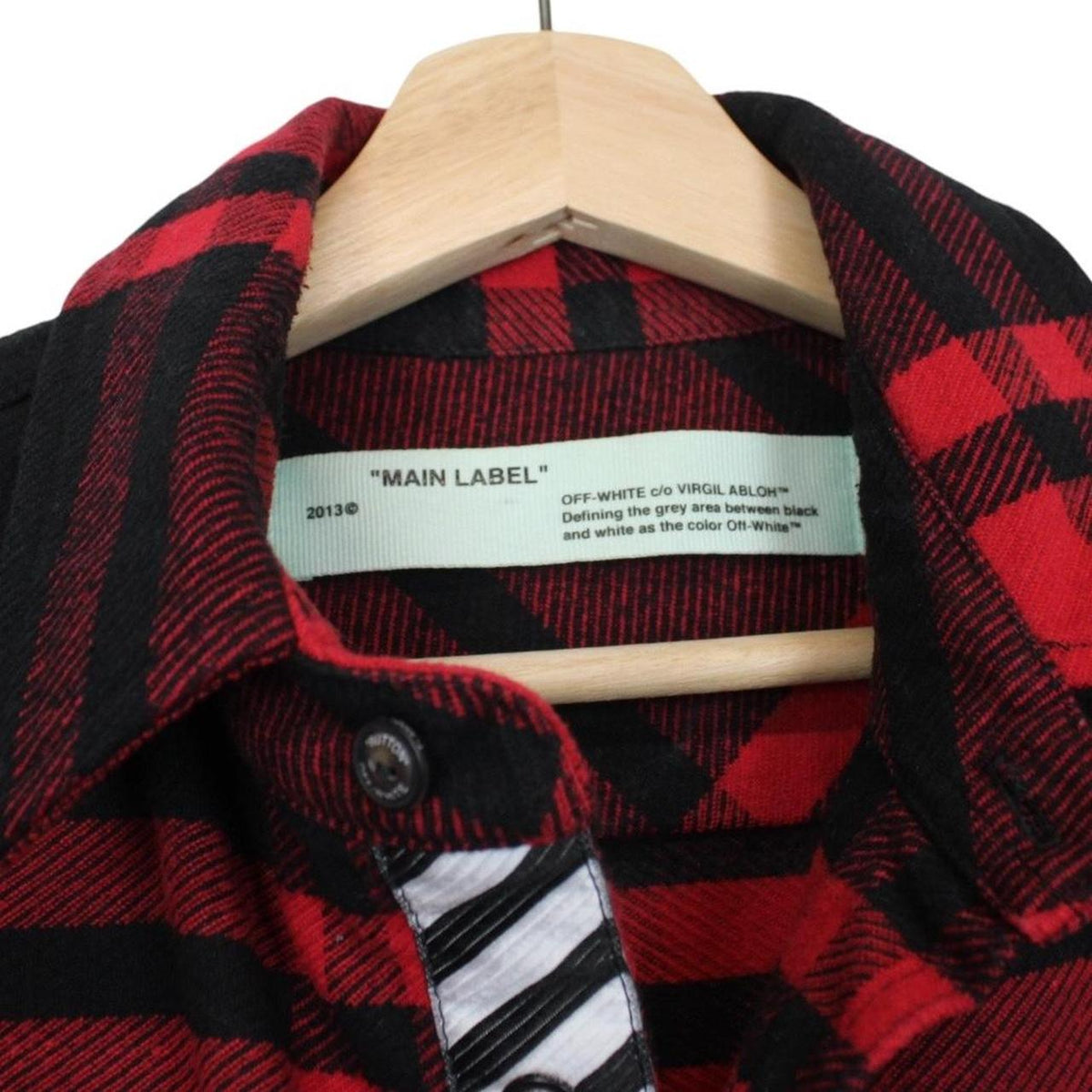 Off White Stencil Flannel Shirt Small