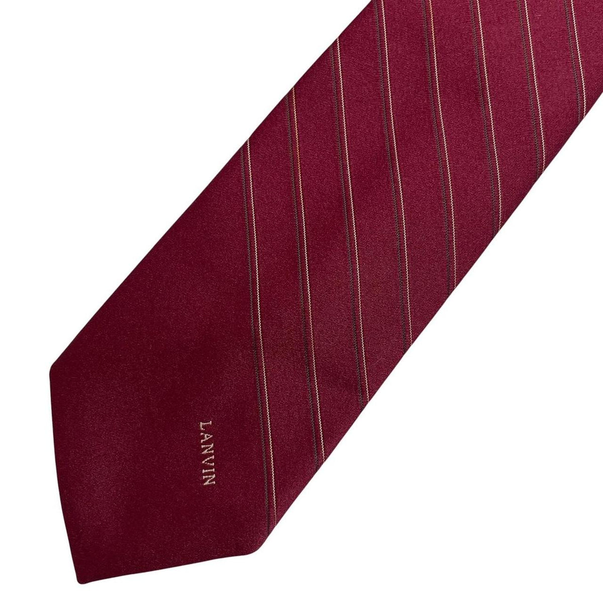 Lanvin Logo Print Silk Tie