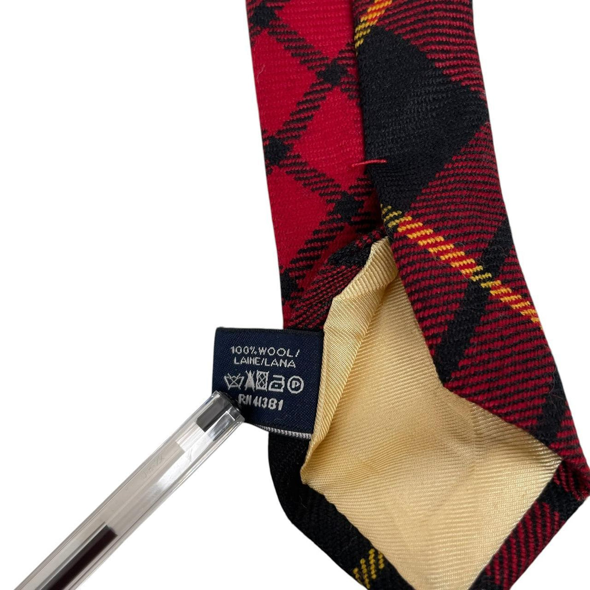 Vintage Polo Ralph Lauren Tartan Check Wool Tie