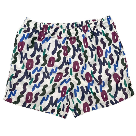 Missoni Zigzag Logo Print Nylon Swim Shorts XL