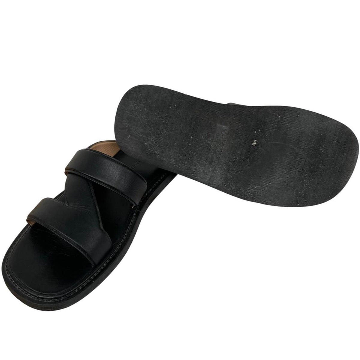 Bottega Veneta Calf Leather Band Sandals UK 10
