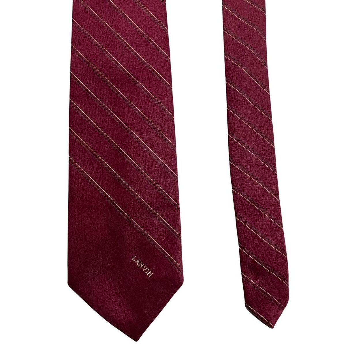 Lanvin Logo Print Silk Tie
