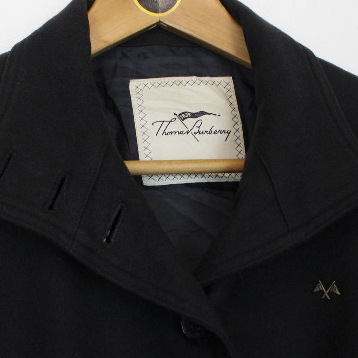 Vintage Thomas Burberry Wool Belted Coat Small