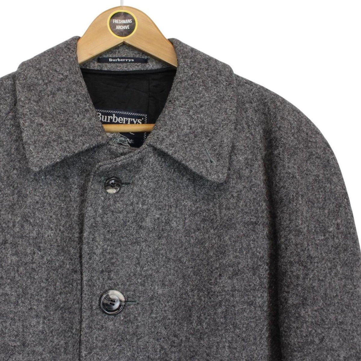 Vintage 90s Burberry Wool Overcoat Large