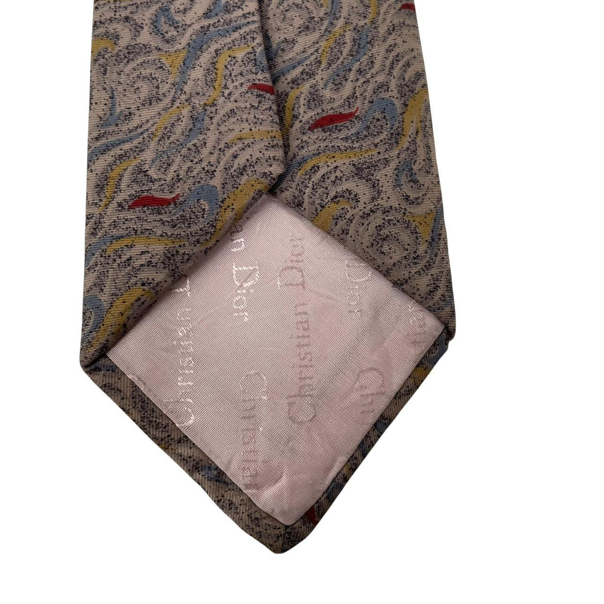 Vintage Christian Dior Abstract Print Silk Tie