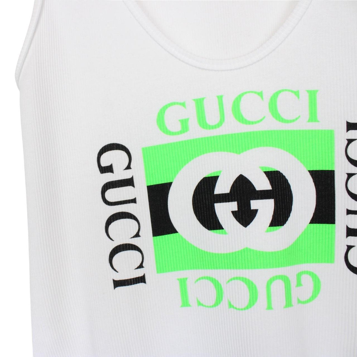 Gucci Logo Print Vest Tank Top Medium