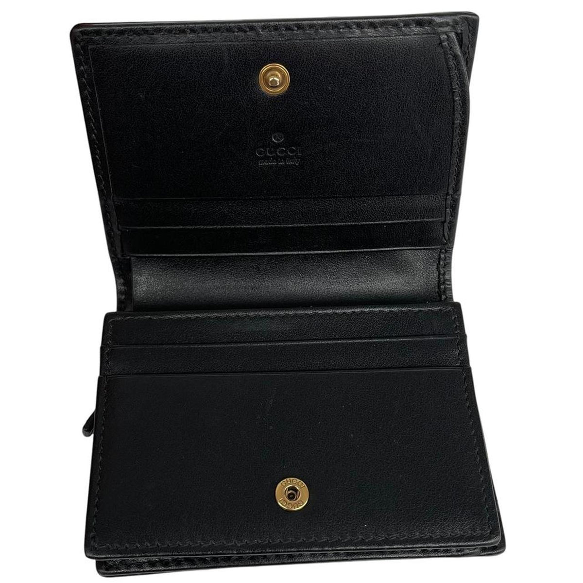 Gucci Calfskin Matelasse GG Marmont Card Case Wallet