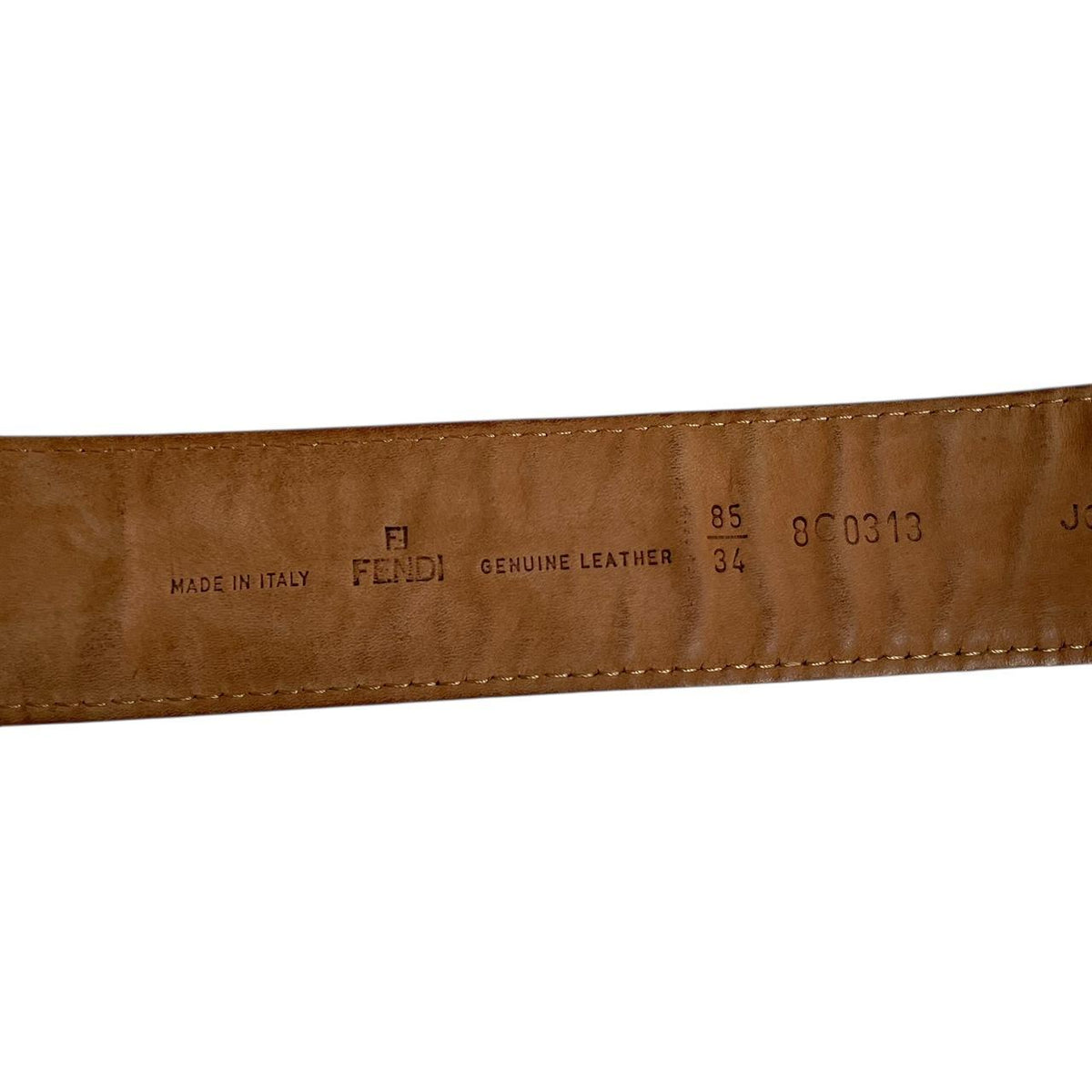 Fendi Zucca Monogram Canvas/Leather Belt
