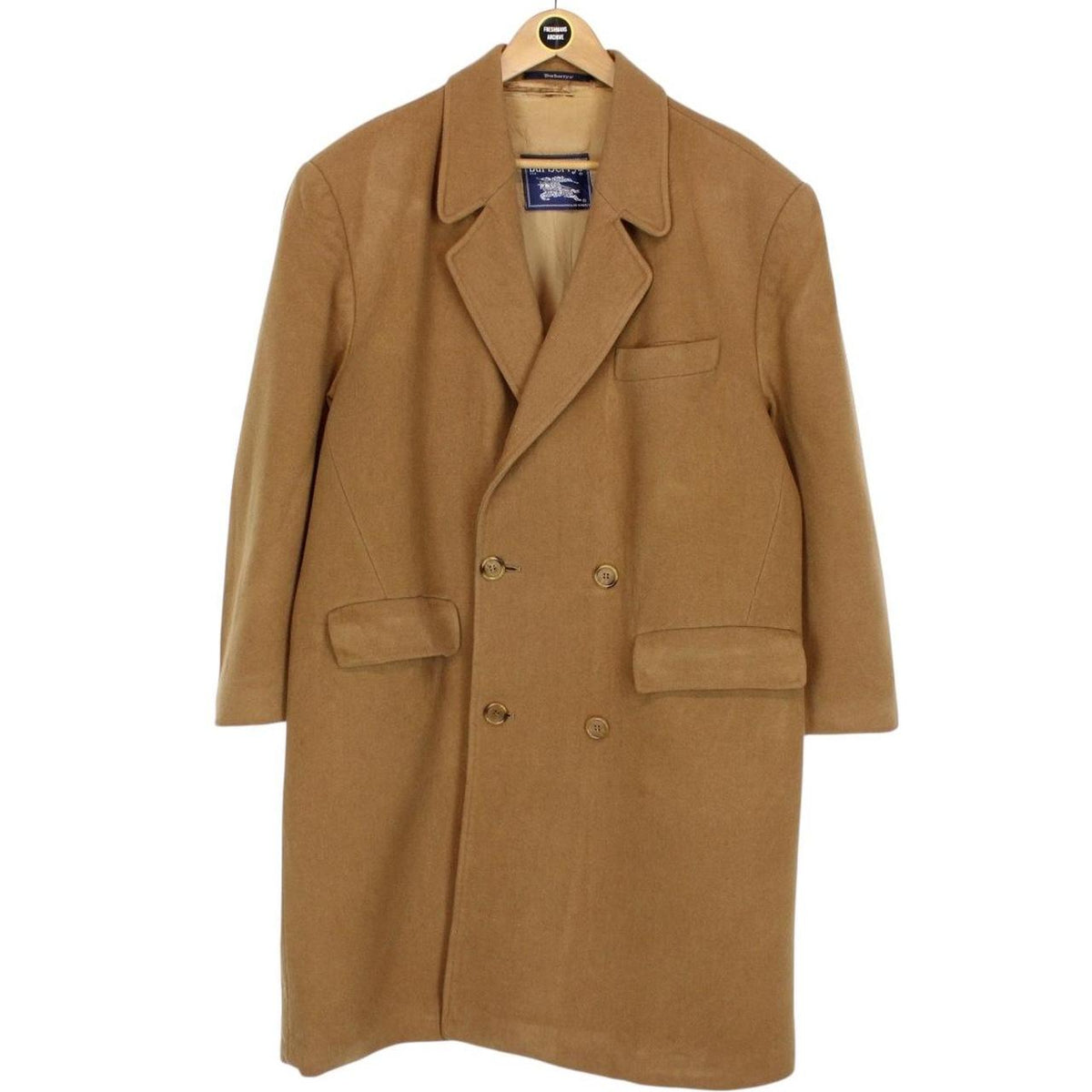 Vintage 80s Burberry Wool Overcoat Large