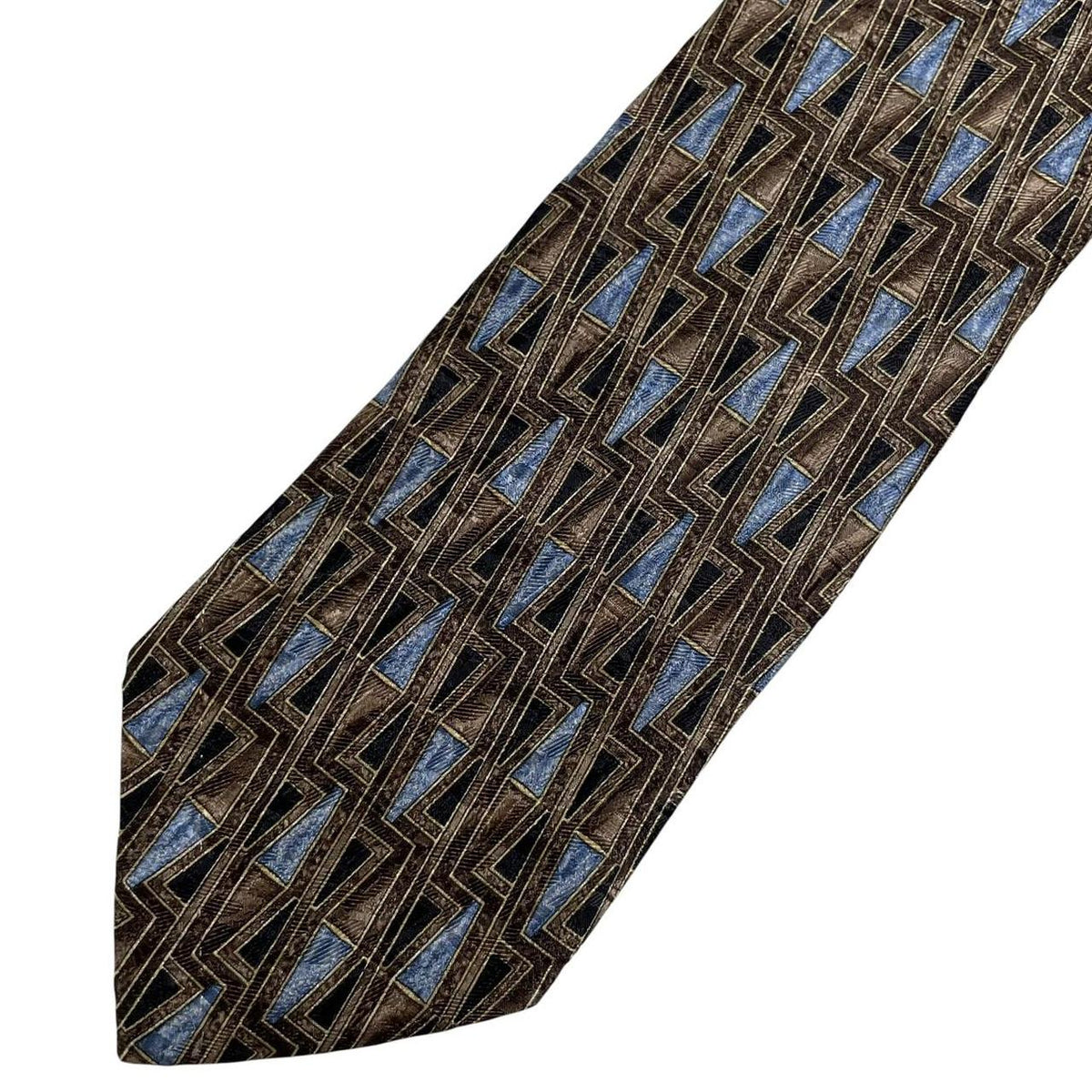 Ermenegildo Zegna Abstract Print Silk Tie