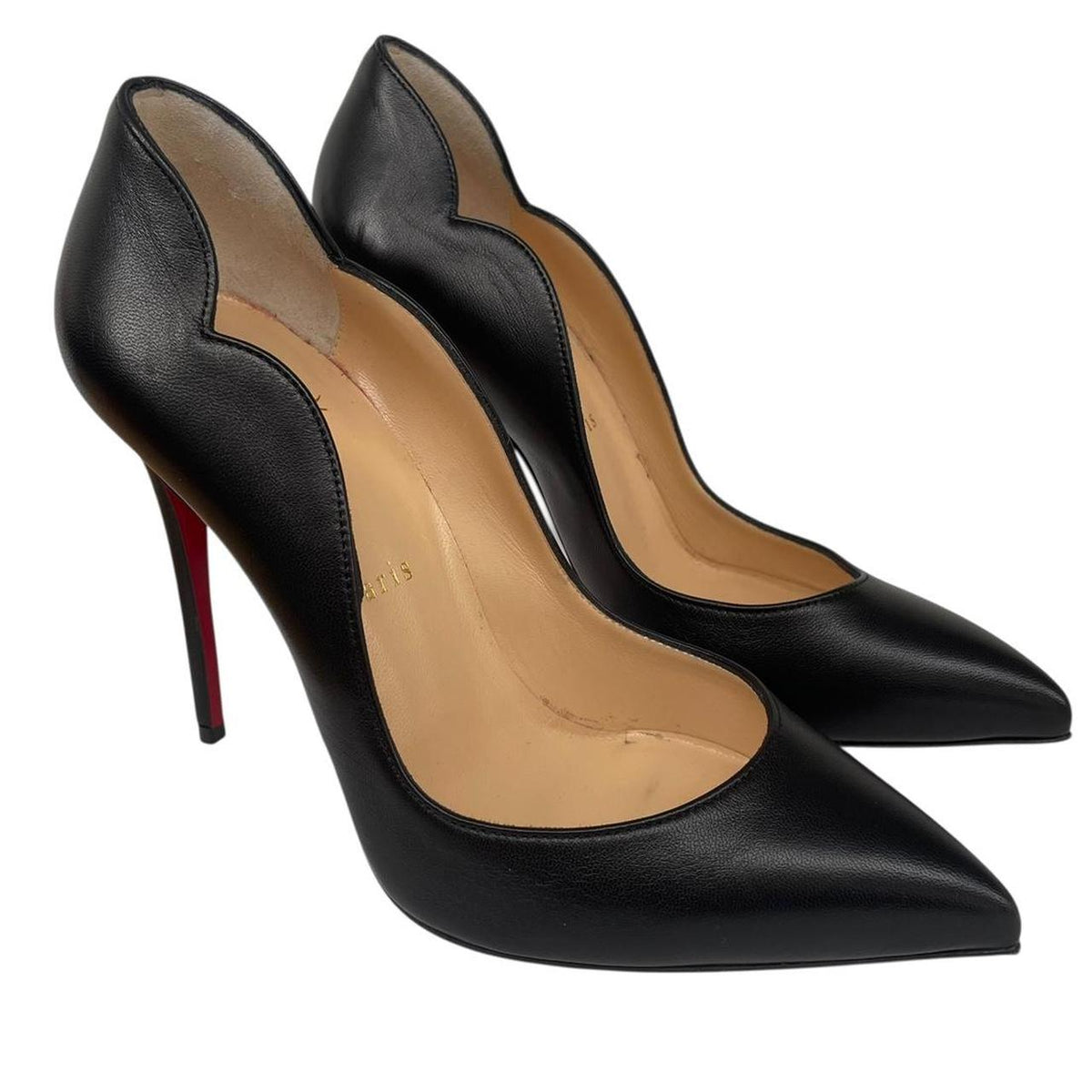 Christian Louboutin Leather Hot Chick 100mm High Heels UK 4