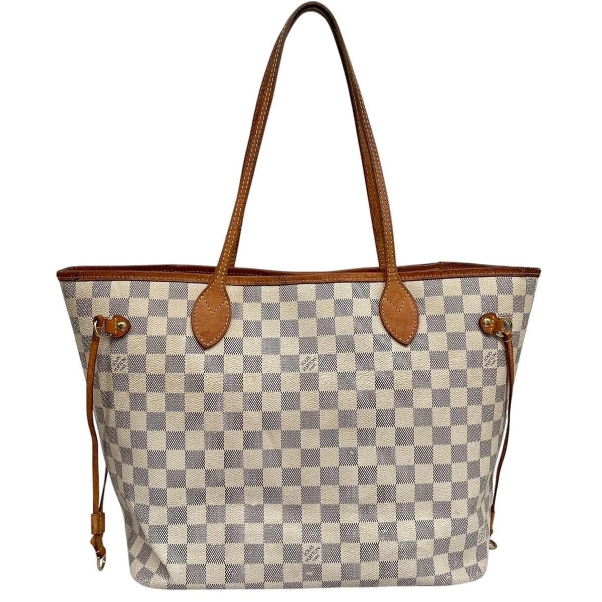 Pre-Loved Louis Vuitton Damier Azur Neverfull PM Canvas/Leather Tote Bag