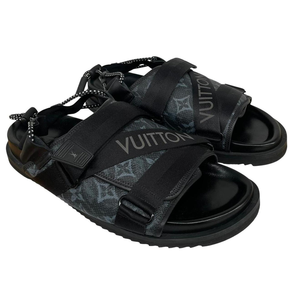 Louis Vuitton Monogram Leather Honolulu Sandals UK 11