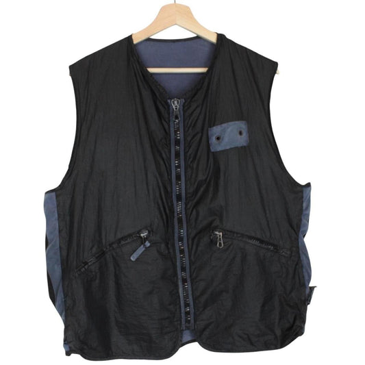 Vintage Stone Island SS 1996 Reversible Green Edge Vest Medium