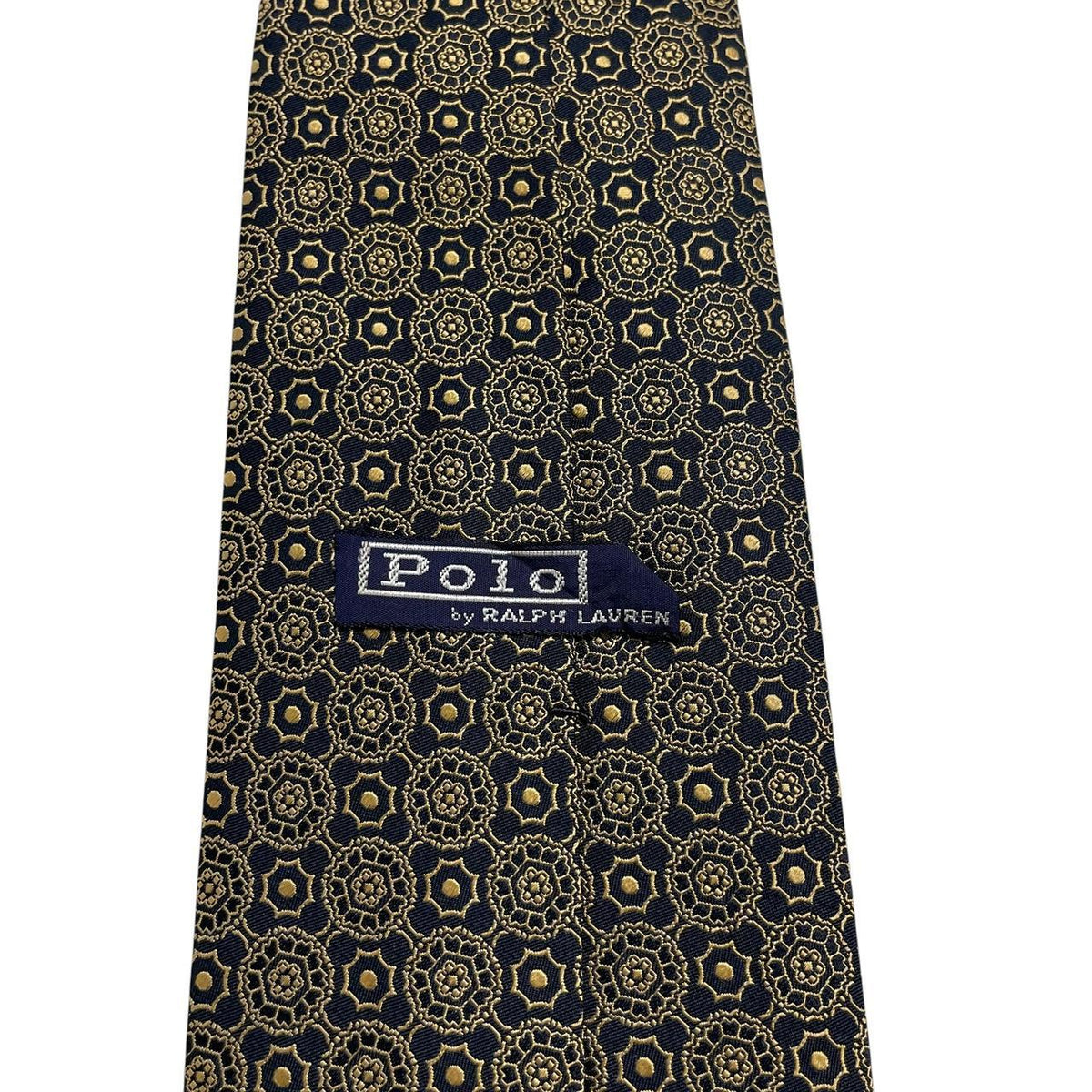 Vintage Polo Ralph Lauren Geometric Print Silk Tie