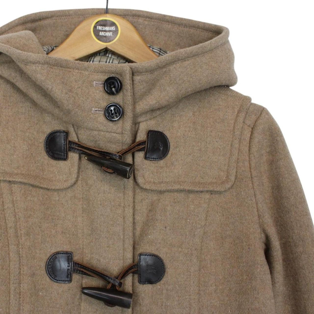 Vintage Burberry Wool Duffle Coat Small